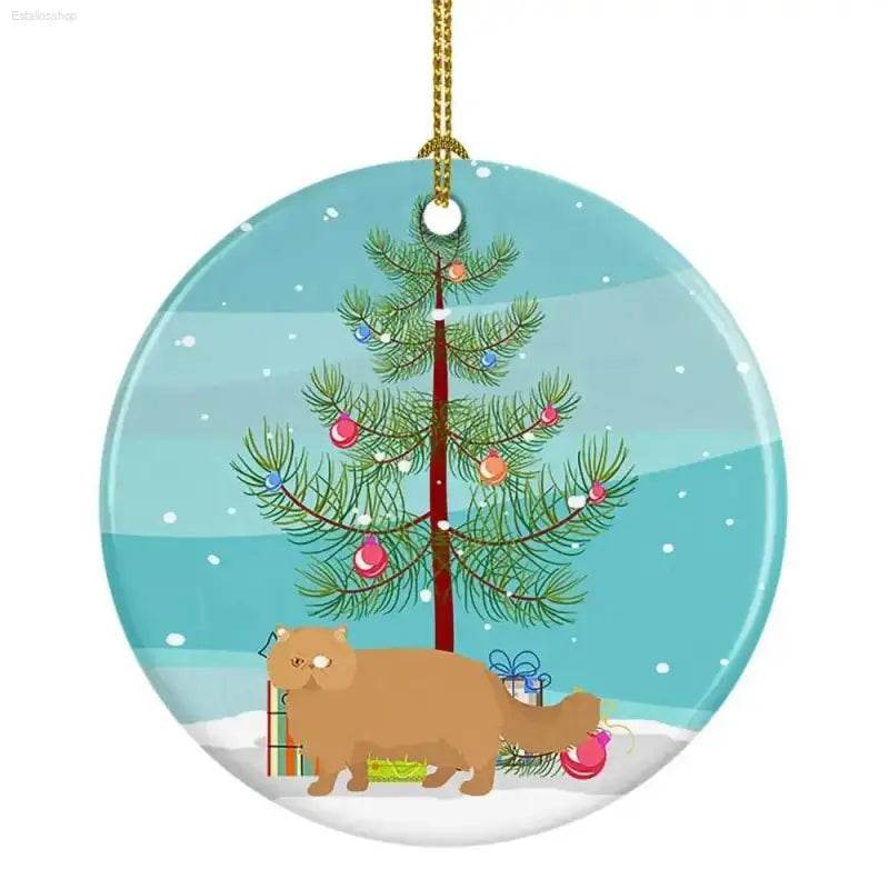 Purrfect Festive White Ceramic Ornament! Here's a Product Description for Purrfect Festive White Ceramic Ornament!: this Charming Ornament Brings a Touch - Estalios
