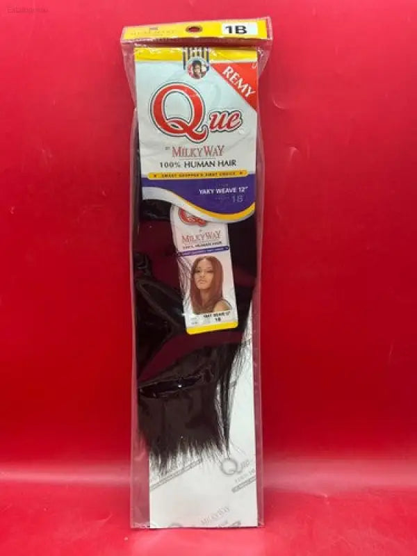 Que REMY 00 Percent Human Hair Weave in Shade 1B for Natural Volume and Style enhances your beauty effortlessly.