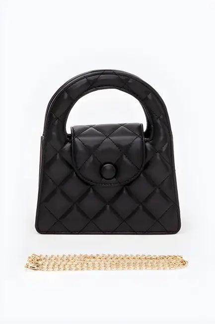 Chic Quilted Handbag with Luxe Gold Chain for Elegance - Estalios