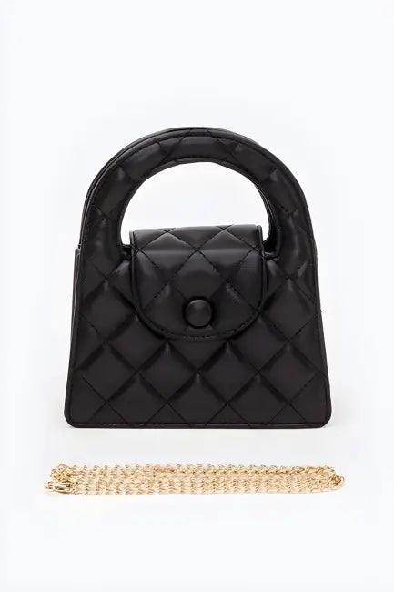 Chic Quilted Handbag with Luxe Gold Chain for Elegance - Estalios
