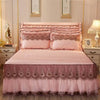 Quilted Lace Bed Skirt Thickened Plus Cotton Bedspread Single Piece Simmons Bed Cover Bed Circumference 1.8m Bed - Estalios
