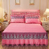 Quilted Lace Bed Skirt Thickened Plus Cotton Bedspread Single Piece Simmons Bed Cover Bed Circumference 1.8m Bed - Estalios