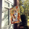 Ragamuffin Cat Fall Leaves Flag for Vibrant Outdoor Decor - Estalios