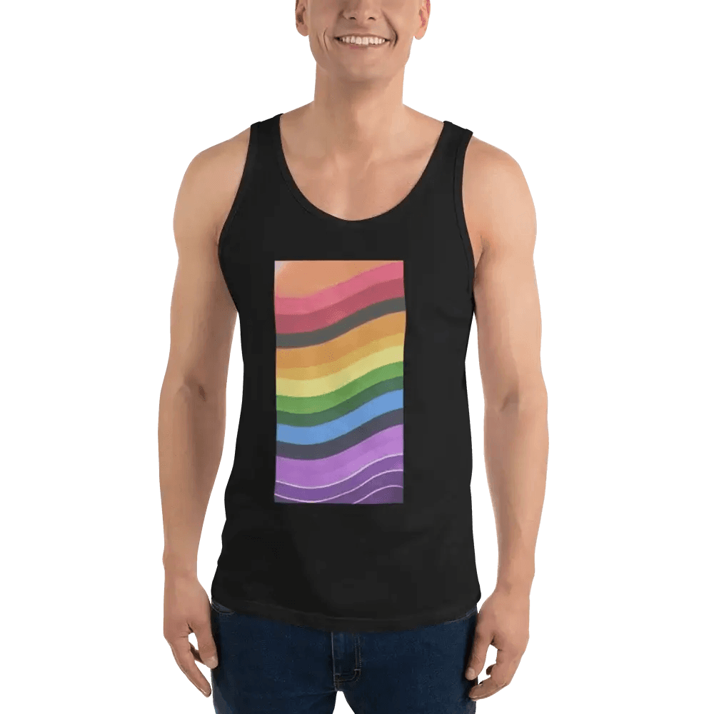 Pride Flag Tank Top – Soft Cotton Blend, Modern Fit, Festival-Ready - Estalios