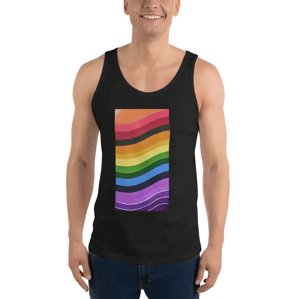 Pride Flag Tank Top – Soft Cotton Blend, Modern Fit, Festival-Ready - Estalios