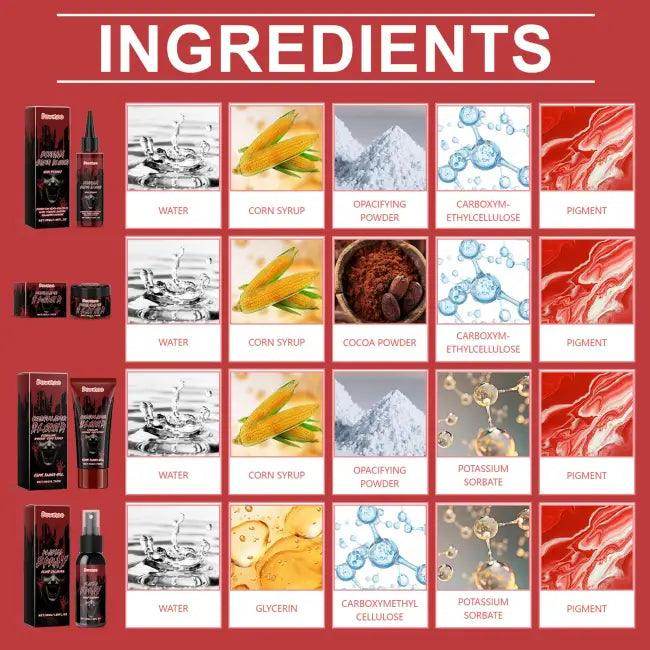 Spooky Fake Blood Makeup Kit for Dramatic Looks - Estalios