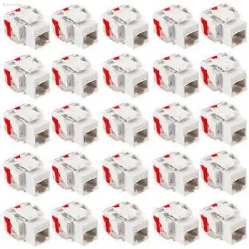 Red Hot Rj45 Keystone Jacks: Ignite your Network! Get Ready to Electrify your Network with our High-performance White and Red Rj45 Keystone - Estalios