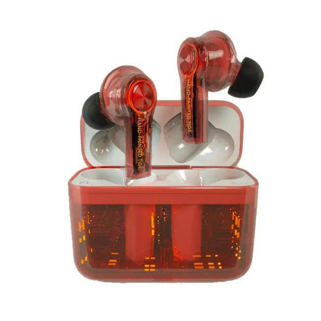 Amp Up Your Vibe with Red Wireless Earbuds and Case - Estalios
