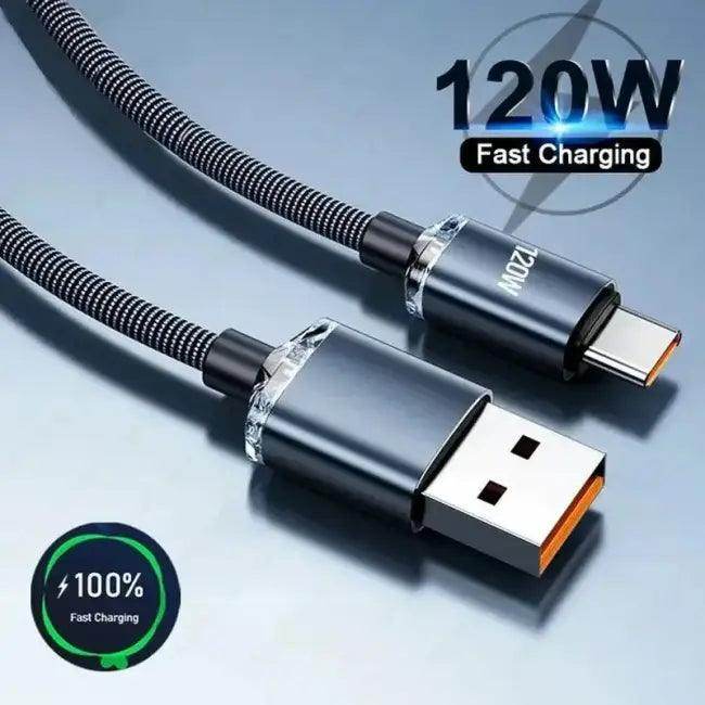 Reinforced 120W USB-C Cable for Fast Charging Redmi Note - Estalios