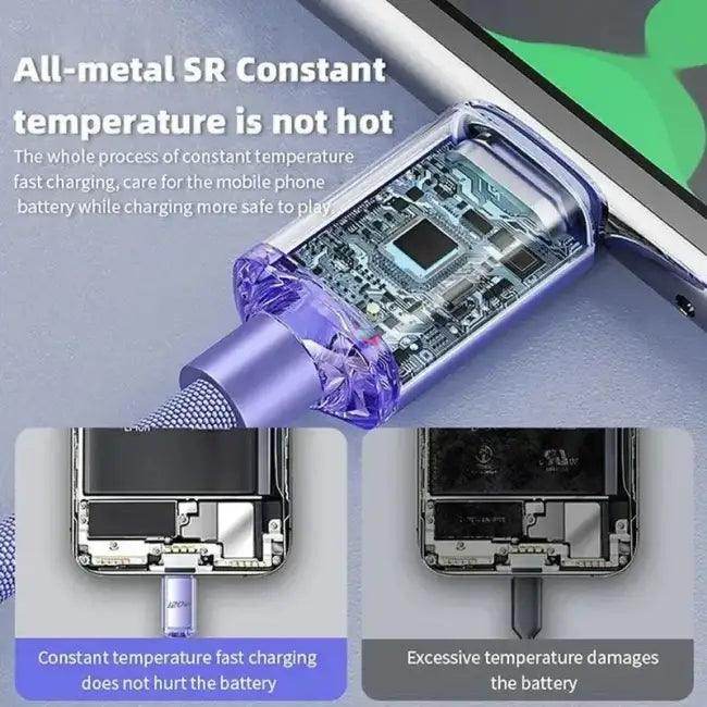 Reinforced 120W USB-C Cable for Fast Charging Redmi Note - Estalios
