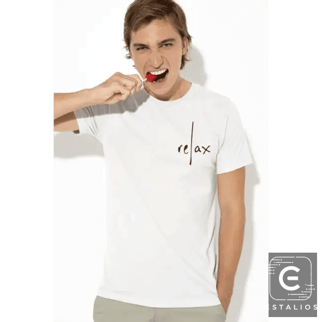 Relax White Unisex T-Shirt with Classic Swedish Attitude Style - Estalios