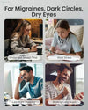 Collage of people experiencing eye strain.