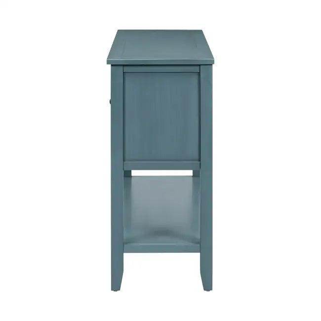 Rexm Cambridge Blue Console Table with Ample Storage - Estalios