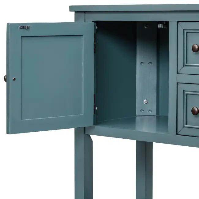Rexm Cambridge Blue Console Table with Ample Storage - Estalios