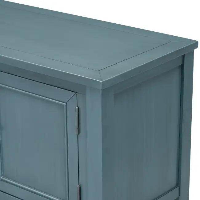 Rexm Cambridge Blue Console Table with Ample Storage - Estalios