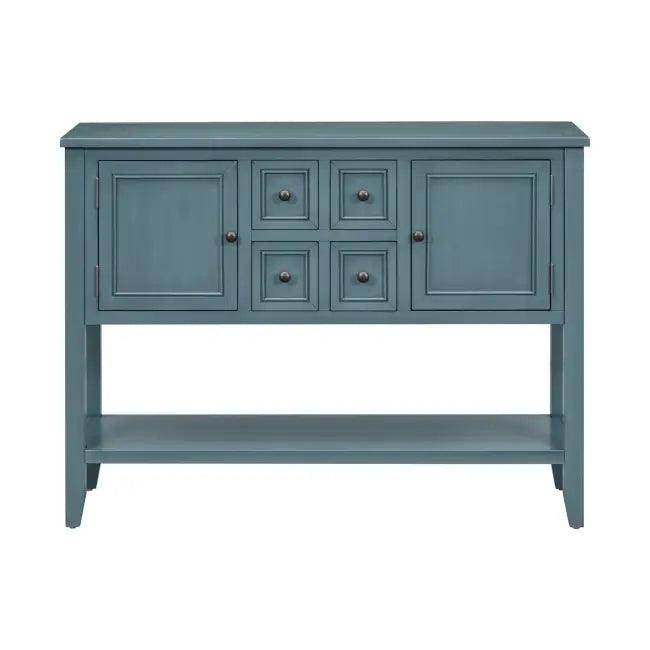 Rexm Cambridge Blue Console Table with Ample Storage - Estalios