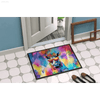 Rhino Rampage: Unleash Color at Your Door! Okay, here's a product description for the Colorful Rhino Doormat, following all - Estalios