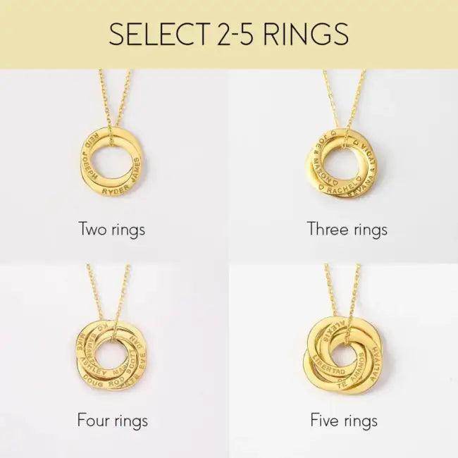 Dazzling Rose Gold Interlocking Circle Pendant for Chic Style - Estalios