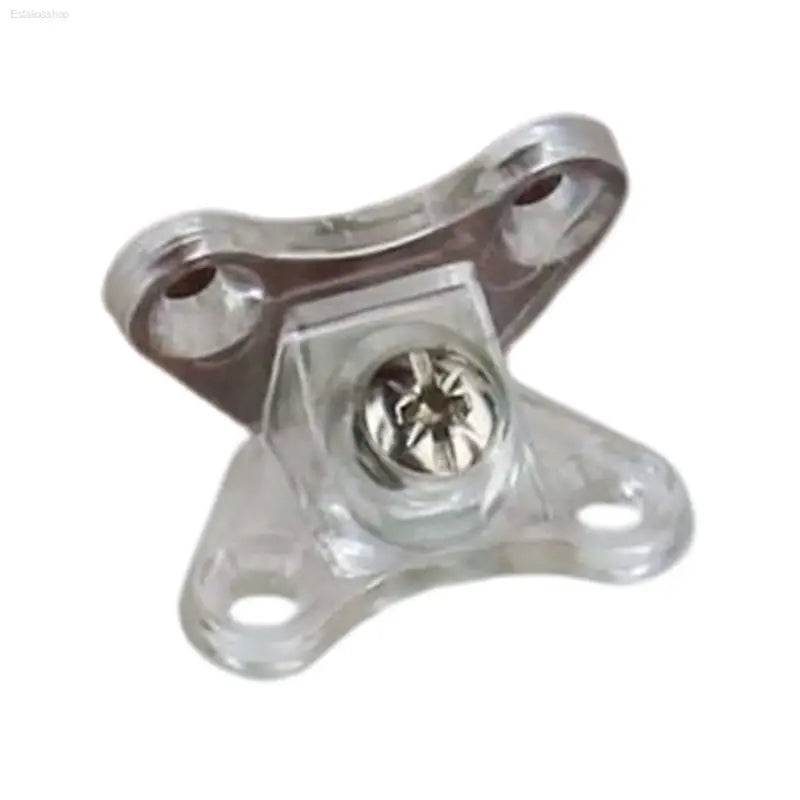 Clear plastic mounting bracket with screw.