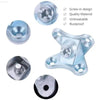 Metal furniture connector with screw.