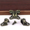 Antique bronze box latch hardware.