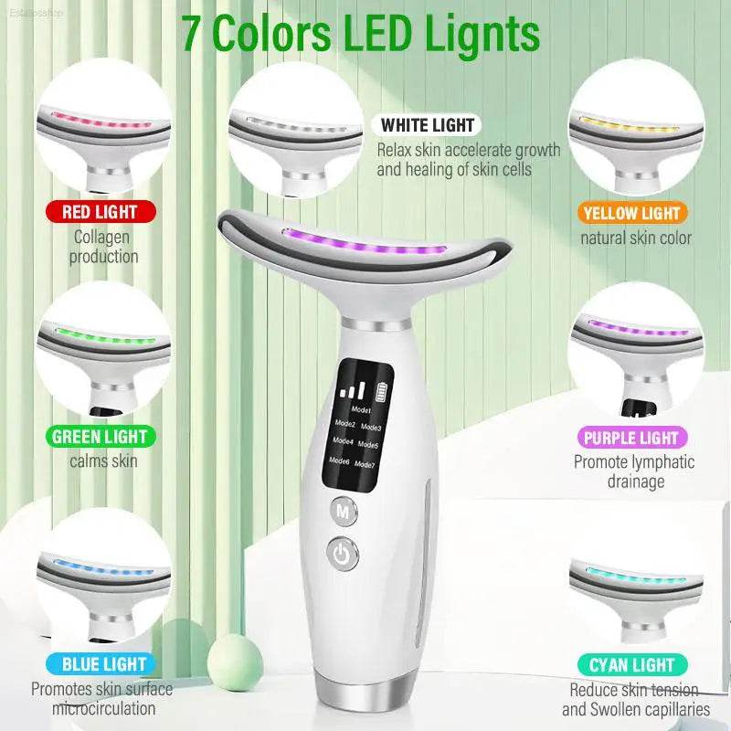 Seven Color Light Neck Beauty Device for Firming Wrinkles - Estalios