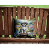 Shih Tzu Spring Path Throw Pillow for Indoor Outdoor Use - Estalios