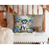 Shih Tzu Spring Path Throw Pillow for Indoor Outdoor Use - Estalios