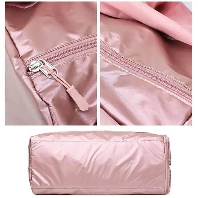 Pink Metallic Marvel: Duffel and Tote - Estalios