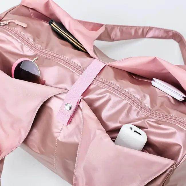 Pink Metallic Marvel: Duffel and Tote - Estalios
