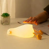 Silicone Lying Flat Duck Night Light Cute Kids Room Lamp - Estalios