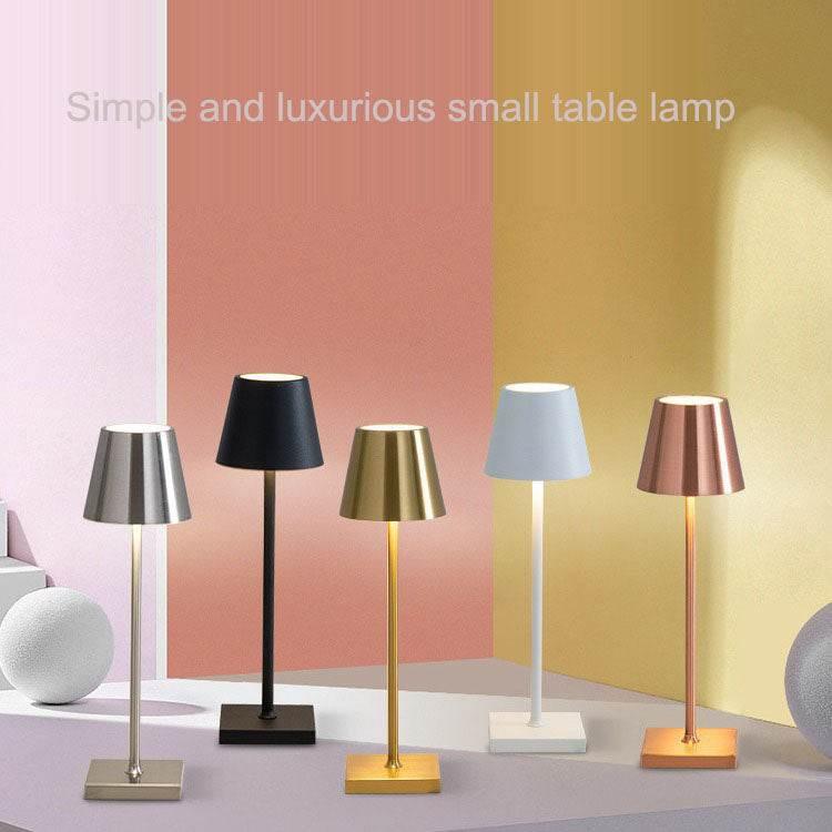 Sleek Metal Touch Lamp - Dimmable & Stylish Lighting Solution - Estalios