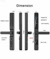 Smart Waterproof Sliding Door Lock - Ttlock App, Alexa Compatible, Fingerprint & RFID Access, Secure Aluminum Glass Lock