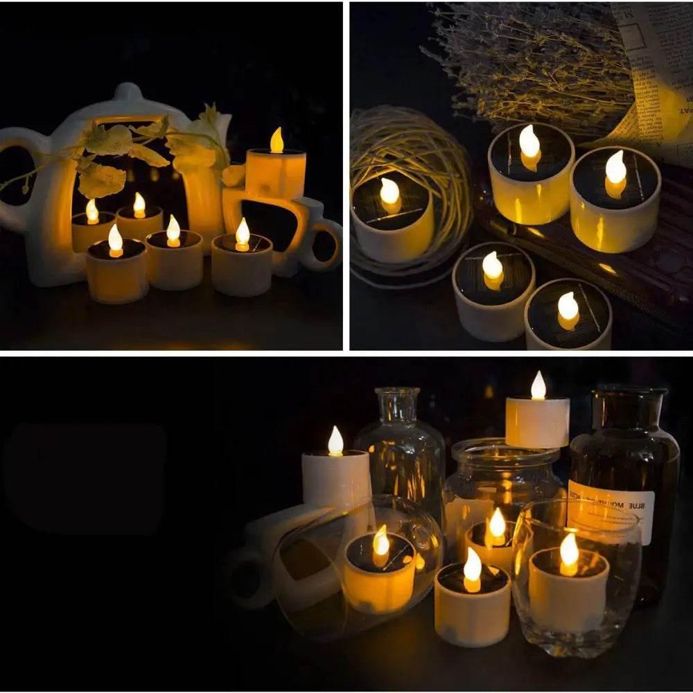Sunlit Sparklers: Solar Candles That Dazzle Okay, here's a product description for those Sunlit Sparklers: Illuminate your space - Estalios