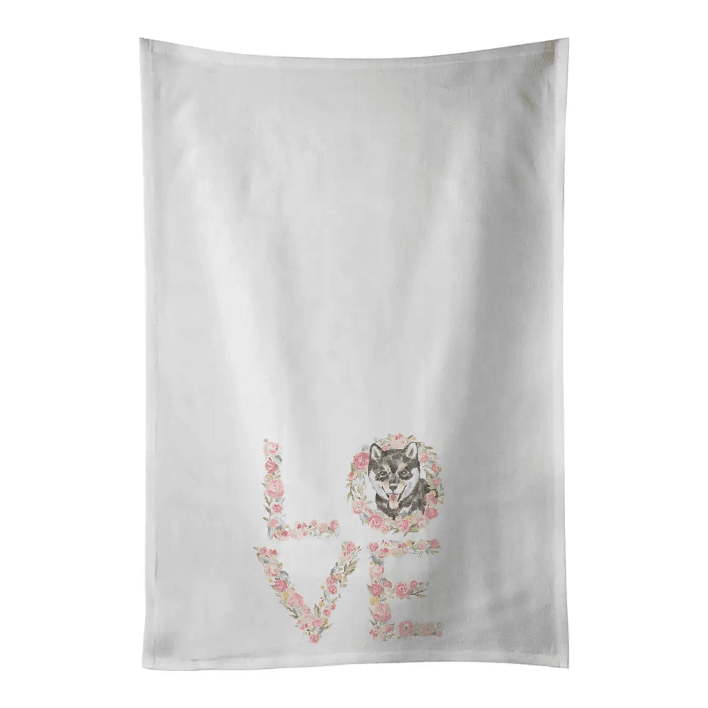 Spark Up Your Kitchen with LOVE Floral Dog Tea Towel - Estalios