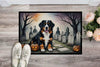 Halloween-themed dog doormat.