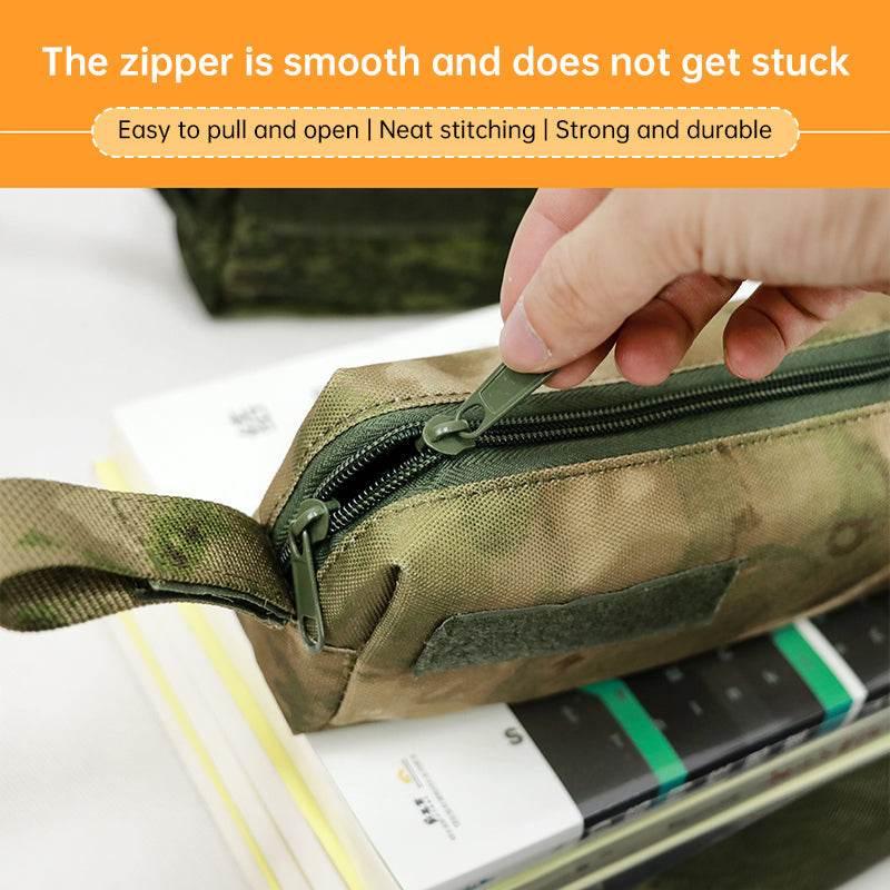 Strike a Style with Our Camouflage Olive Green Pencil Case! - Estalios