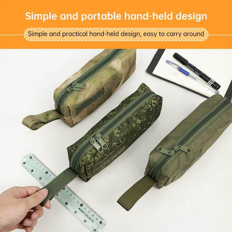 Strike a Style with Our Camouflage Olive Green Pencil Case! - Estalios
