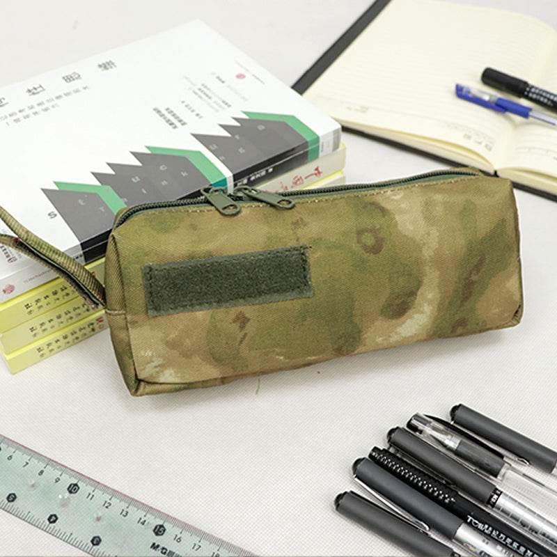 Strike a Style with Our Camouflage Olive Green Pencil Case! - Estalios
