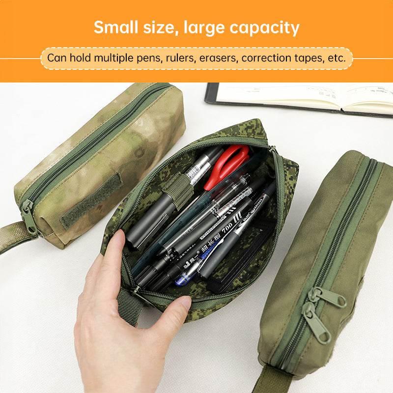Strike a Style with Our Camouflage Olive Green Pencil Case! - Estalios