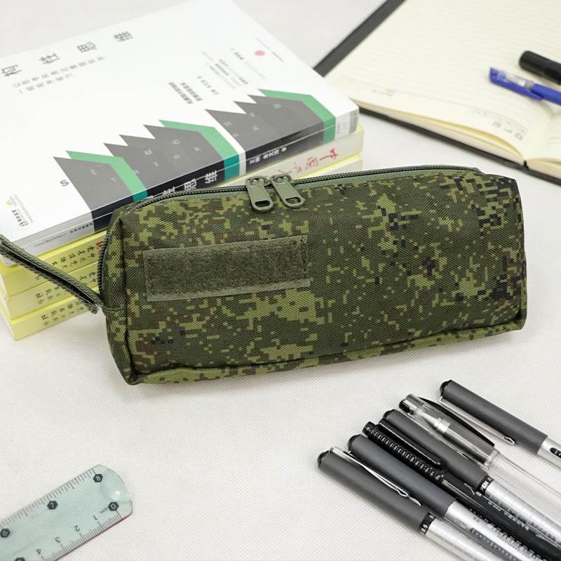 Strike a Style with Our Camouflage Olive Green Pencil Case! - Estalios