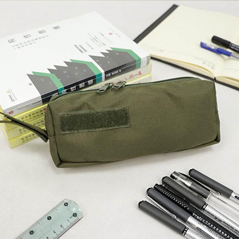 Strike a Style with Our Camouflage Olive Green Pencil Case! - Estalios