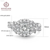 Stunning 10Kt White Gold Plated Matching Couple Rings with CZ for Elegant Weddings - EstaliosShop