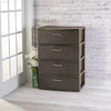 Stylish 4 Drawer Wide Woven Plastic Organizer for Home Use - Estalios