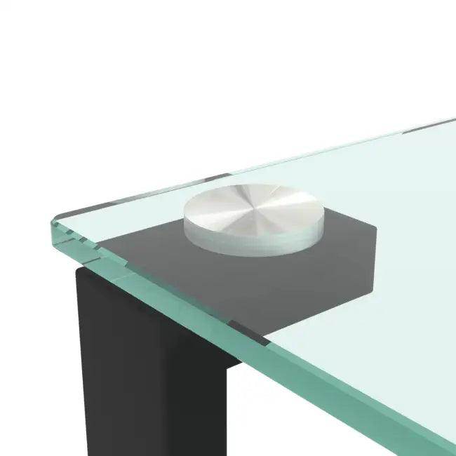 Fabulous Dual-Tier Glass & Metal Table for Stylish Storage - Estalios