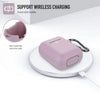 Stylish Grayish Purple Silicone AirPods Case with Keychain - Estalios