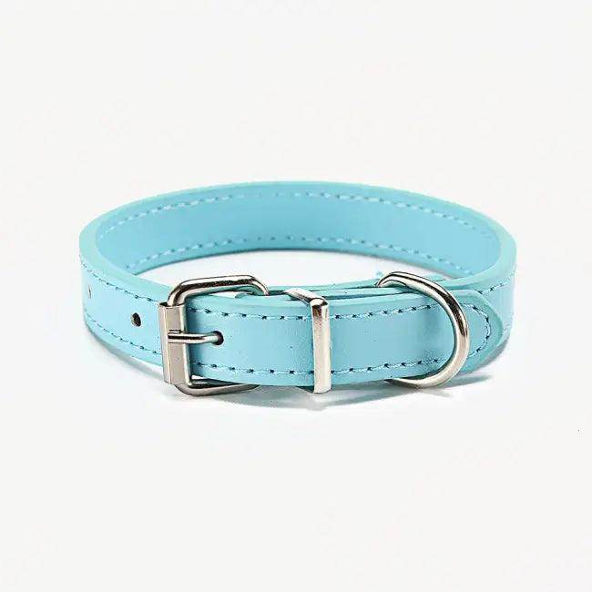 Stylish Leather Dog Collars in Vibrant Colors for Comfort - Estalios