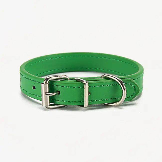 Stylish Leather Dog Collars in Vibrant Colors for Comfort - Estalios