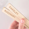 π± Stylish Organization β Set of 6 Wood Plant Markers | Perfect for Herb and Vegetable Gardens Em & Me Studio EstaliosShop