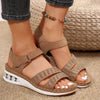 Summer Rhinestone Wedges Sandals Air Cushion Beach Shoes - Estalios